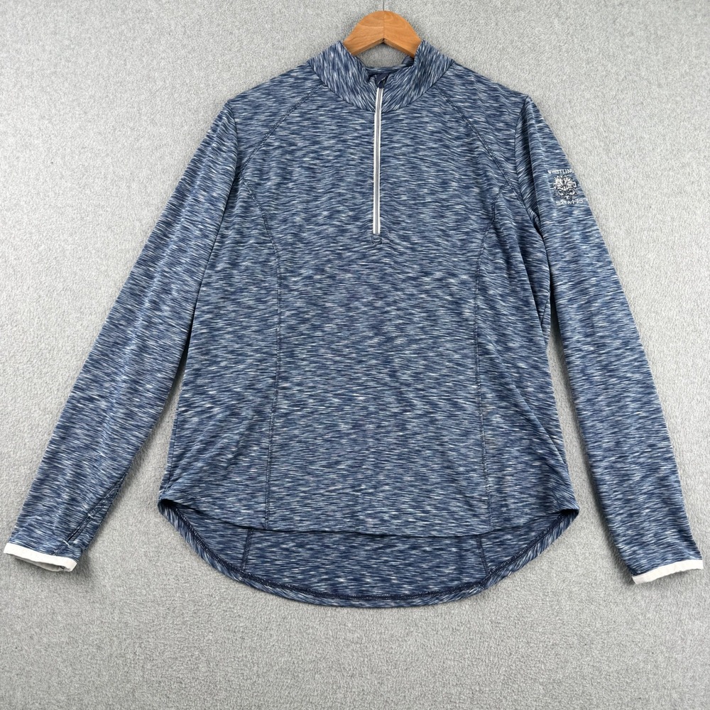 Zero Restriction Pullover Womens XL Blue Whistling Straits 1/4‎ Zip Space Golf